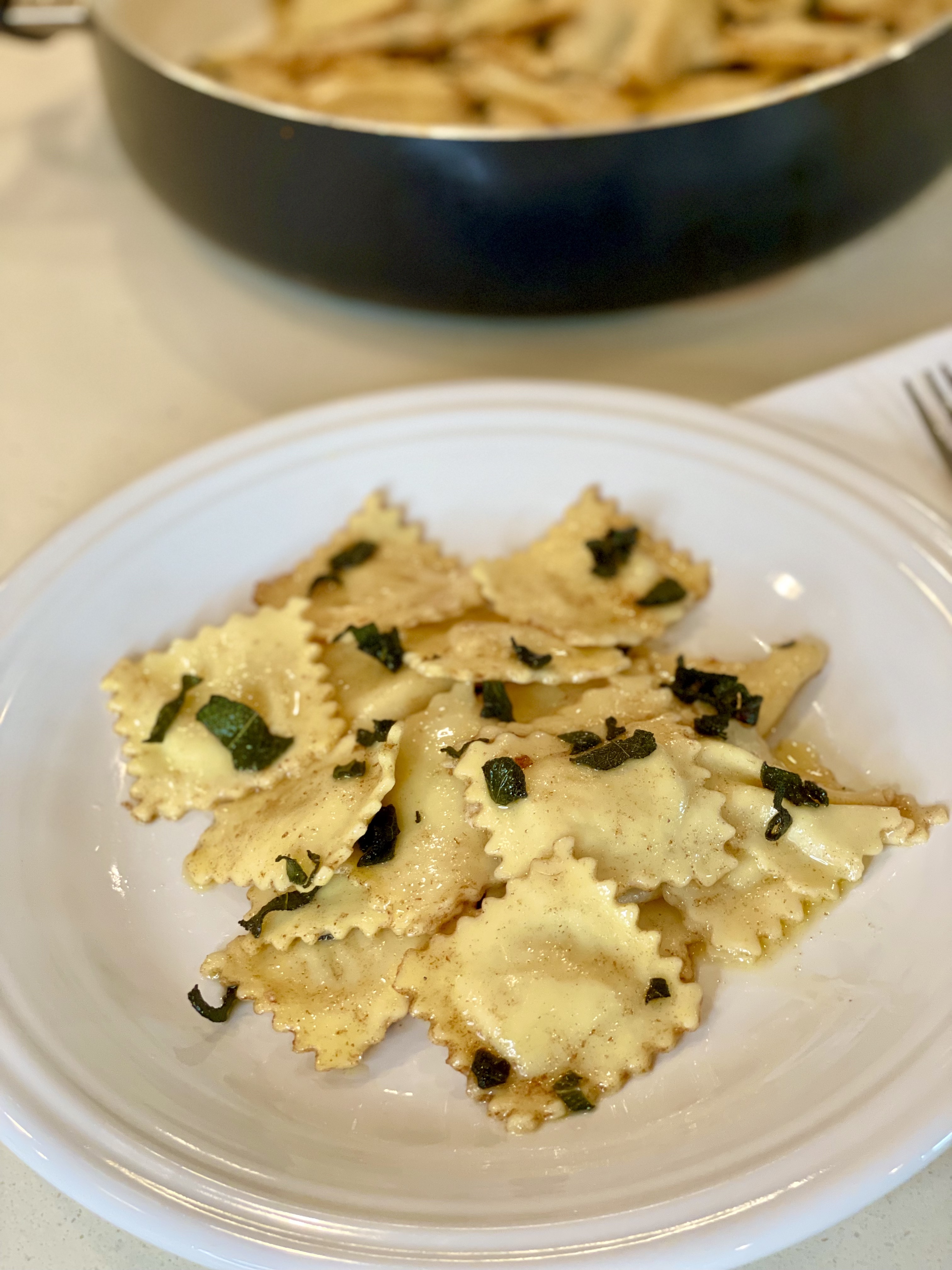 Brown Butter Ravioli with Crispy Sage • In the Kitchen with Steff
